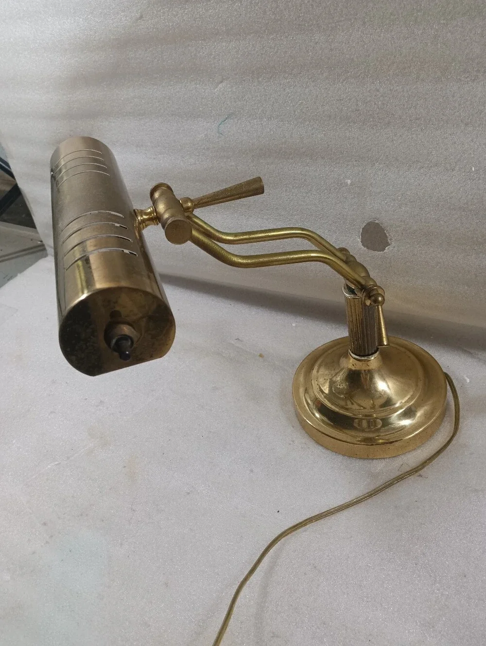Brass Bankers Piano Desk Adjustable Lamp Vintage